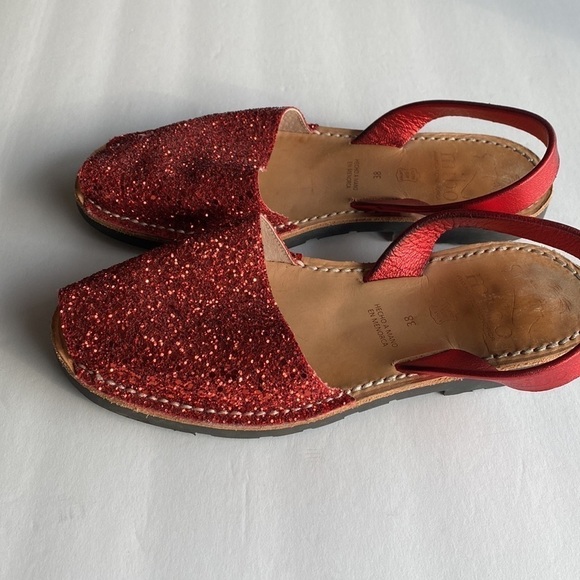 Mibo avarcas sandals sling back red glitter 38 similar to Pons - Picture 2 of 5